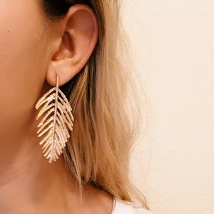 Tulum Palm Frond Earrings